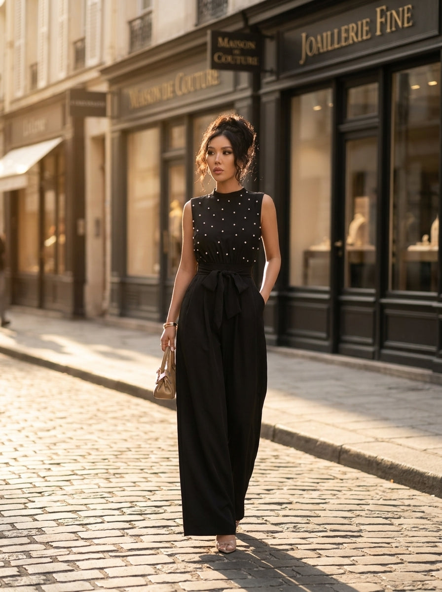 La Plumetis Noir — Jambes Larges